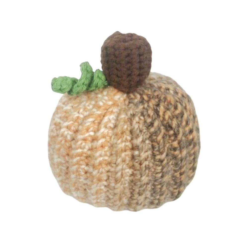 Handmade Crochet Pumpkin Amigurumi Neutral Autumn Fall Decor Colors Medium Plush